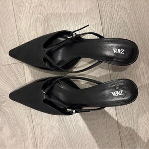 Zara Black Strappy Heels